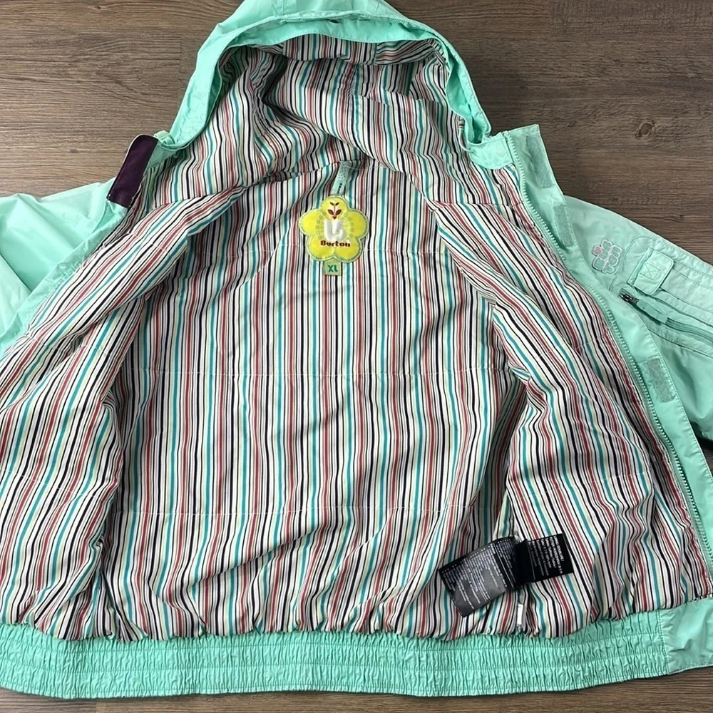 Billabong Girls Mint Green Mid Weight Hooded Windbreaker Jacket, size XL